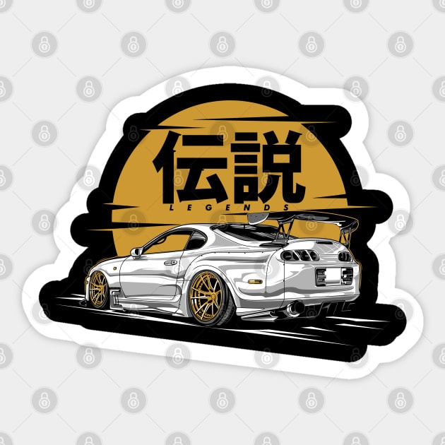 Supra 2JZ Turbo JDM Tuning Car 90s Sticker by Automotive Apparel & Accessoires